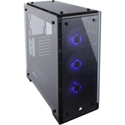 커세어 Corsair Crystal 570X RGB Mid-Tower Case, 3 RGB Fans, Tempered Glass - Black - CC-9011098-WW