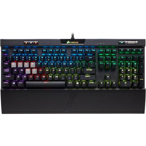 커세어 CORSAIR K70 RGB MK.2 Mechanical Gaming Keyboard - USB Passthrough & Media Controls - Linear & Silent - Cherry MX Silent - RGB LED Backlit