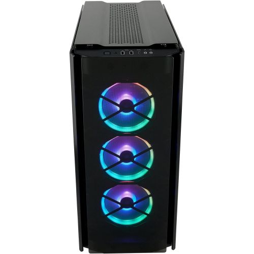 커세어 CORSAIR OBSIDIAN 500D RGB SE Mid-Tower Case, 3 RGB Fans, Smoked Tempered Glass, Aluminum Trim - Integrated COMMANDER PRO fan and lighting controller