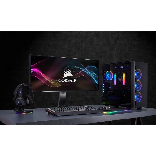 커세어 CORSAIR OBSIDIAN 500D RGB SE Mid-Tower Case, 3 RGB Fans, Smoked Tempered Glass, Aluminum Trim - Integrated COMMANDER PRO fan and lighting controller