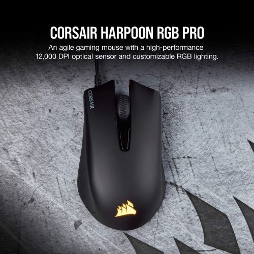 커세어 CORSAIR Harpoon PRO - RGB Gaming Mouse - Lightweight Design - 12,000 DPI Optical Sensor