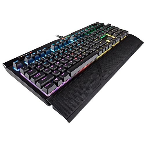 커세어 CORSAIR Strafe RGB MK.2 Mechanical Gaming Keyboard - USB Passthrough - Linear and Quiet - Cherry MX Red Switch - RGB LED Backlit