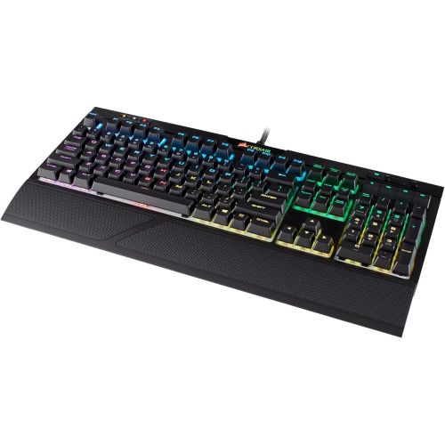 커세어 CORSAIR Strafe RGB MK.2 Mechanical Gaming Keyboard - USB Passthrough - Linear and Quiet - Cherry MX Red Switch - RGB LED Backlit