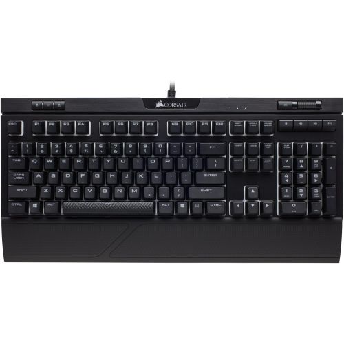 커세어 CORSAIR Strafe RGB MK.2 Mechanical Gaming Keyboard - USB Passthrough - Linear and Quiet - Cherry MX Red Switch - RGB LED Backlit