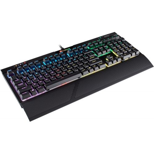 커세어 CORSAIR Strafe RGB MK.2 Mechanical Gaming Keyboard - USB Passthrough - Linear and Quiet - Cherry MX Red Switch - RGB LED Backlit