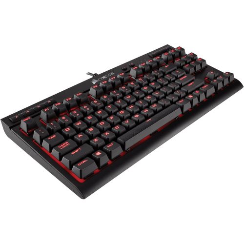 커세어 Corsair K63 Compact Mechanical Gaming Keyboard - Backlit Red LET - Linear & Quiet - Cherry MX Red