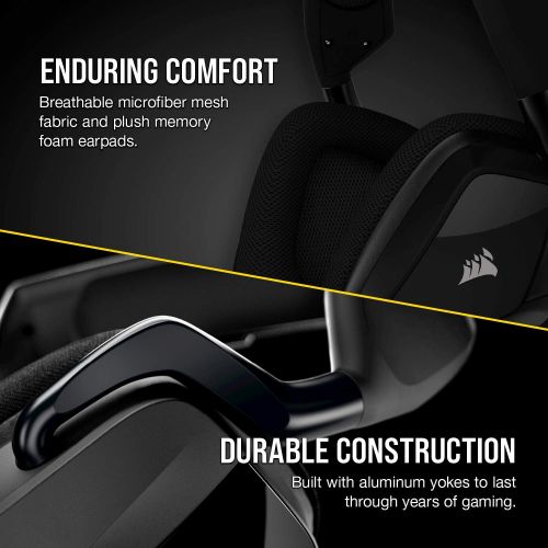 커세어 Corsair VOID Elite Surround Premium Gaming Headset with 7.1 Surround Sound, Carbon