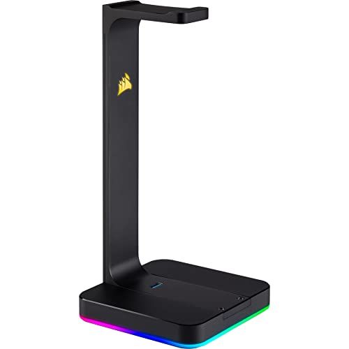 커세어 CORSAIR ST100 RGB Premium Headset Stand with 7.1 Surround Sound - 3.5mm and 2xUSB 3.0