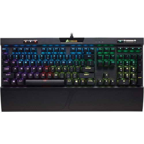 커세어 Corsair K70 RGB MK.2 Mechanical Gaming Keyboard - USB Passthrough & Media Controls - Linear & Quiet - Cherry MX Red - RGB LED Backlit