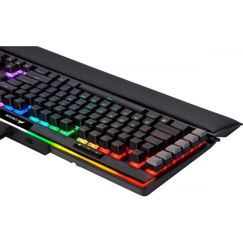 커세어 Corsair K95 RGB Platinum XT Mechanical Gaming Keyboard, Backlit RGB LED, Cherry MX Speed RGB Silver, Black