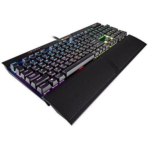 커세어 CORSAIR K70 RGB MK.2 Mechanical Gaming Keyboard - USB Passthrough & Media Controls - Tactile & Clicky - Cherry MX Blue - RGB LED Backlit, CH-9109011-NA