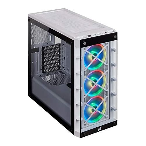 커세어 Corsair iCUE 465X RGB Mid-Tower ATX Smart Case, White (CC-9011189-WW)