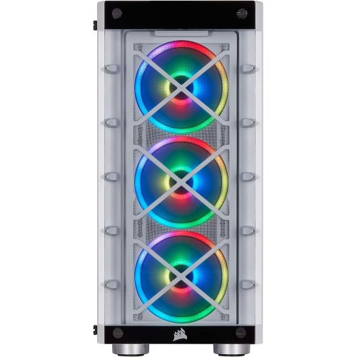 커세어 Corsair iCUE 465X RGB Mid-Tower ATX Smart Case, White (CC-9011189-WW)