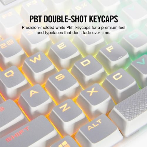 커세어 Corsair K70 RGB MK.2 SE Mechanical RAPIDFIRE Gaming Keyboard - USB Passthrough & Media Controls - PBT Double-Shot Keycaps - Cherry MX Speed - RGB LED Backlit