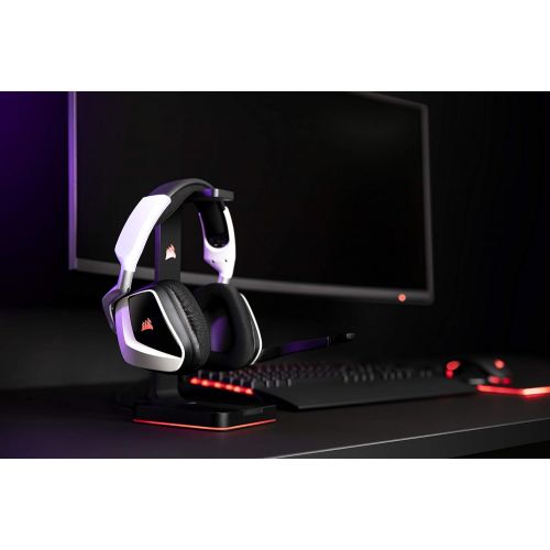 커세어 Corsair VOID ELITE RGB Wireless Gaming Headset (7.1 Surround Sound, Low Latency 2.4 GHz Wireless, 40ft Wireless Range, Customisable RGB Lighting, Durable Aluminium with PC, PS4 Com