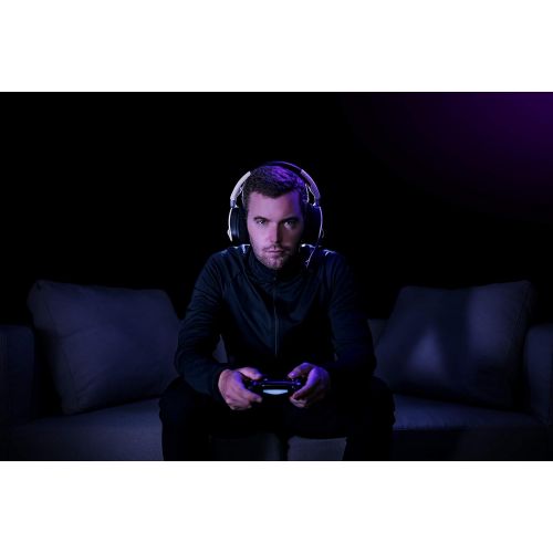 커세어 Corsair VOID ELITE RGB Wireless Gaming Headset (7.1 Surround Sound, Low Latency 2.4 GHz Wireless, 40ft Wireless Range, Customisable RGB Lighting, Durable Aluminium with PC, PS4 Com