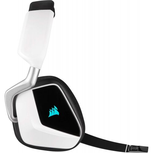 커세어 Corsair VOID ELITE RGB Wireless Gaming Headset (7.1 Surround Sound, Low Latency 2.4 GHz Wireless, 40ft Wireless Range, Customisable RGB Lighting, Durable Aluminium with PC, PS4 Com