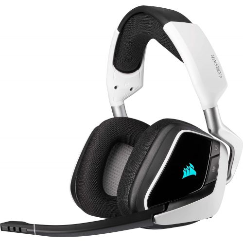 커세어 Corsair VOID ELITE RGB Wireless Gaming Headset (7.1 Surround Sound, Low Latency 2.4 GHz Wireless, 40ft Wireless Range, Customisable RGB Lighting, Durable Aluminium with PC, PS4 Com