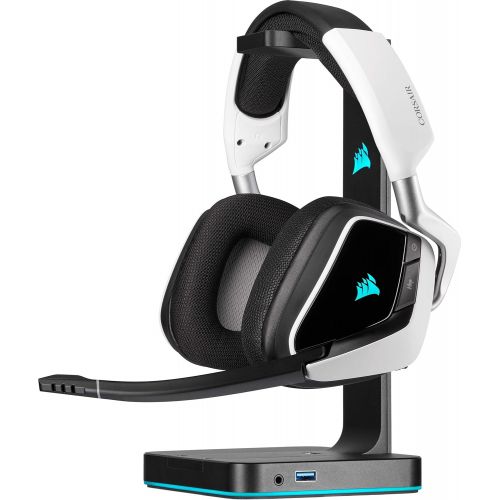 커세어 Corsair VOID ELITE RGB Wireless Gaming Headset (7.1 Surround Sound, Low Latency 2.4 GHz Wireless, 40ft Wireless Range, Customisable RGB Lighting, Durable Aluminium with PC, PS4 Com