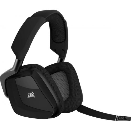 커세어 Corsair VOID ELITE RGB Wireless Gaming Headset (7.1 Surround Sound, Low Latency 2.4 GHz Wireless, 40ft Wireless Range, Customisable RGB Lighting, Durable Aluminium with PC, PS4 Com