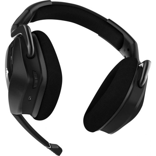 커세어 Corsair VOID ELITE RGB Wireless Gaming Headset (7.1 Surround Sound, Low Latency 2.4 GHz Wireless, 40ft Wireless Range, Customisable RGB Lighting, Durable Aluminium with PC, PS4 Com