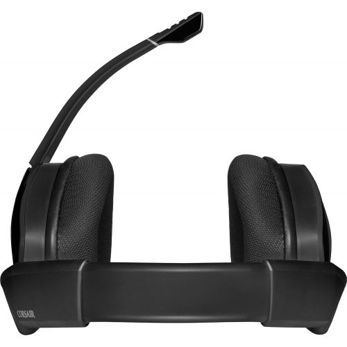 커세어 Corsair VOID ELITE RGB Wireless Gaming Headset (7.1 Surround Sound, Low Latency 2.4 GHz Wireless, 40ft Wireless Range, Customisable RGB Lighting, Durable Aluminium with PC, PS4 Com