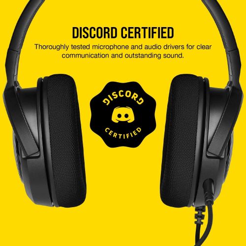 커세어 Corsair HS45-7.1 Virtual Surround Sound PC Gaming Headset w/USB DAC - Memory Foam Earcups - Carbon