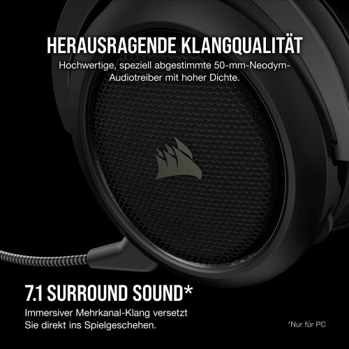 커세어 [아마존베스트]Corsair HS70 Pro Wireless Gaming Headset (7.1 Surround Sound, Ultra Low Latency, 12 Meter Range, Lightweight Design, Removable Noise Canceling Microphone, for PC and PS4) carbon