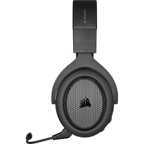 커세어 [아마존베스트]Corsair HS70 BLUETOOTH Multi-Platform Gaming Headset (Gaming and Chat Audio Simultaneously, Extensive Device Compatibility, 50mm Neodymium Speakers, Memory Foam Earcups) Black