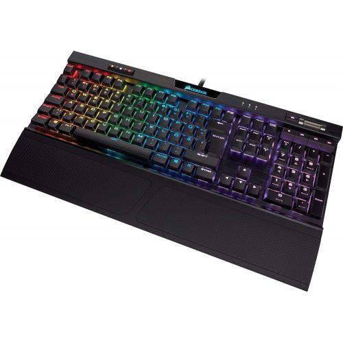 커세어 [아마존베스트]Corsair K70 RGB MK.2 Low Profile Rapidfire Mechanical Gaming Keyboard (Cherry MX Speed: Fast and Highly Precise, Dynamic RGB LED Backlight, QWERTZ DE Layout) black