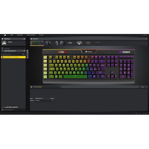 커세어 Corsair CORSAIR K70 RGB RAPIDFIRE Mechanical Gaming Keyboard - USB Passthrough & Media Controls - Fastest & Linear - Cherry MX Speed - RGB LED Backlit