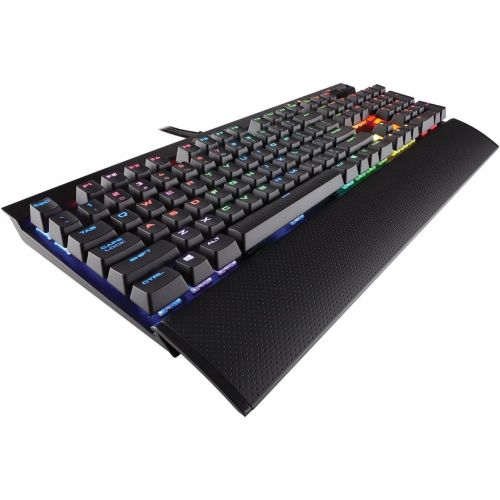 커세어 Corsair CORSAIR K70 RGB RAPIDFIRE Mechanical Gaming Keyboard - USB Passthrough & Media Controls - Fastest & Linear - Cherry MX Speed - RGB LED Backlit