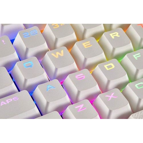 커세어 Corsair CORSAIR PBT Double-Shot Keycaps Full 104105-Keyset - RGB & Backlit Compatible  for Mechanical Keyboards - FPS MOBA MMO - Black