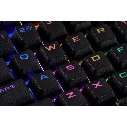 커세어 Corsair CORSAIR PBT Double-Shot Keycaps Full 104105-Keyset - RGB & Backlit Compatible  for Mechanical Keyboards - FPS MOBA MMO - Black