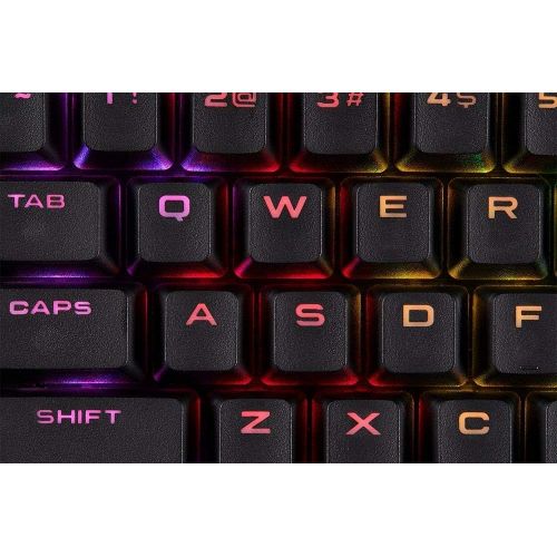 커세어 Corsair CORSAIR PBT Double-Shot Keycaps Full 104105-Keyset - RGB & Backlit Compatible  for Mechanical Keyboards - FPS MOBA MMO - Black