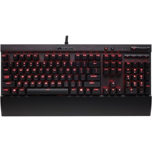 커세어 Corsair CORSAIR K70 RAPIDFIRE Mechanical Gaming Keyboard - Backlit Red LED - USB Passthrough & Media Controls - Fastest & Linear - Cherry MX Speed
