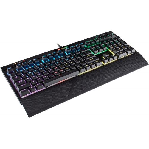 커세어 Corsair CORSAIR STRAFE Mechanical Gaming Keyboard - Red LED Backlit - USB Passthrough - Linear and Quiet - Cherry MX Red Switch