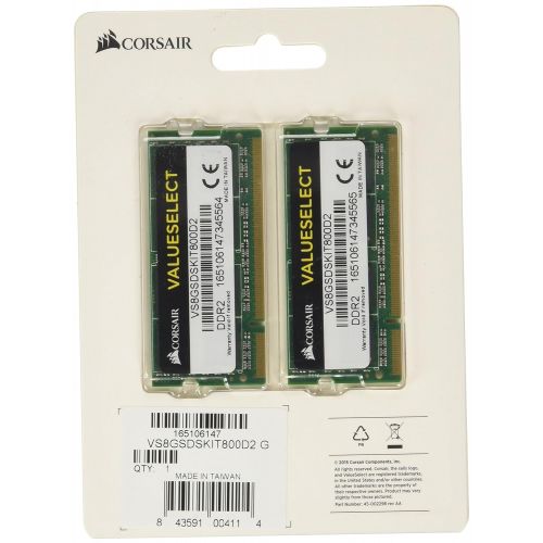 커세어 Corsair 8GB (2x4GB) DDR2 800 MHz (PC2 6400) Laptop Memory