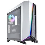 Corsair CORSAIR Carbide SPEC-Omega RGB Mid-Tower Gaming Case, 2 RGB Fans, Lighting Node PRO Included, Tempered Glass- White