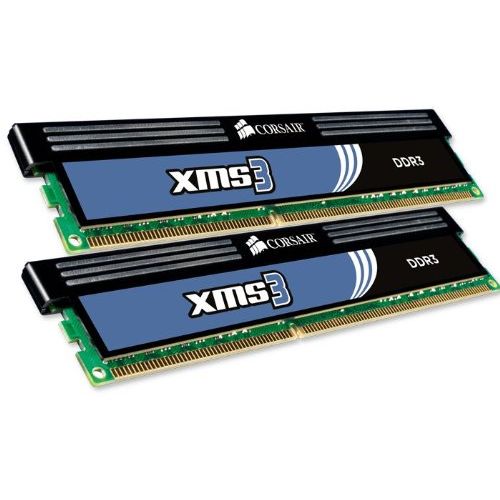 커세어 Corsair CMX4GX3M2A1600C9 XMS3 4GB (2x2GB) DDR3 1600 MHz (PC3 12800) Desktop Memory 1.65V