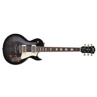 Cort CR250TBK Classic Rock Series Electric Guitar Arched Flamed Maple Top, Trans Black