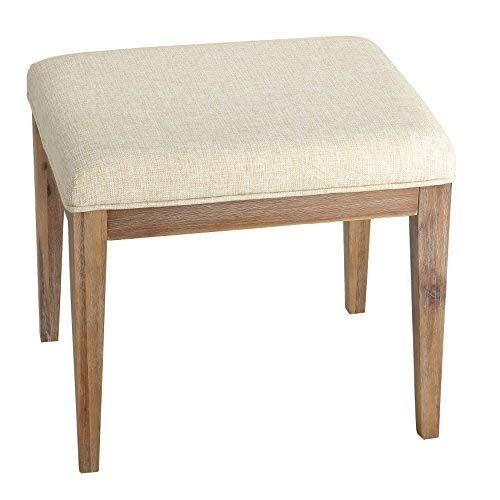  Cortesi Home Onel Vanity Bench with Neutral Linen Fabric, 20 Wide