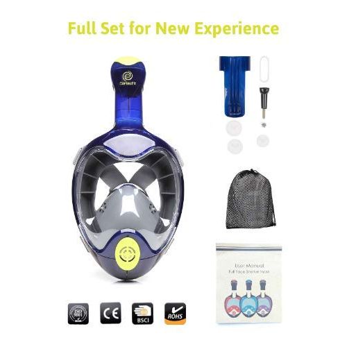  CortexFit Full Face Snorkel Mask 180 Snorkel Mask Full Face for Adults and Kids