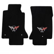 Corvette Lloyd Mats VELOURTEX Floor Mats for CORVETTE 1997-2004 2PC Mats BLACK VELOURTEX C5 LOGO