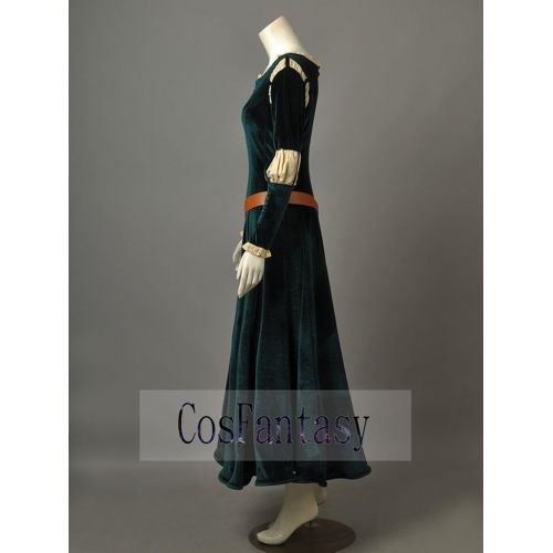  CosFantasy Princess Merida Cosplay Costume Long Dress Halloween mp003883