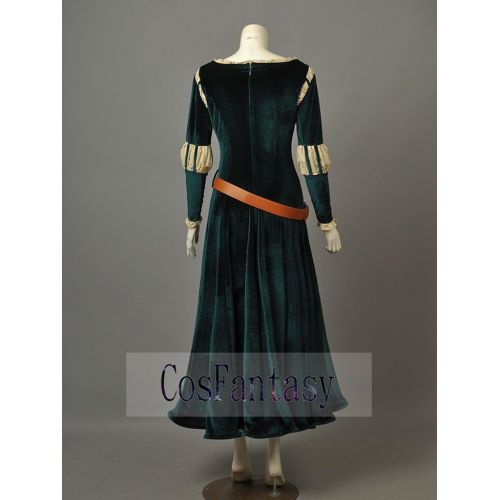  CosFantasy Princess Merida Cosplay Costume Long Dress Halloween mp003883