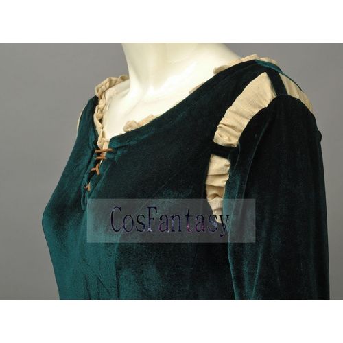  CosFantasy Princess Merida Cosplay Costume Long Dress Halloween mp003883