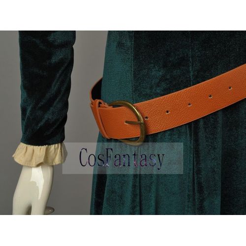  CosFantasy Princess Merida Cosplay Costume Long Dress Halloween mp003883