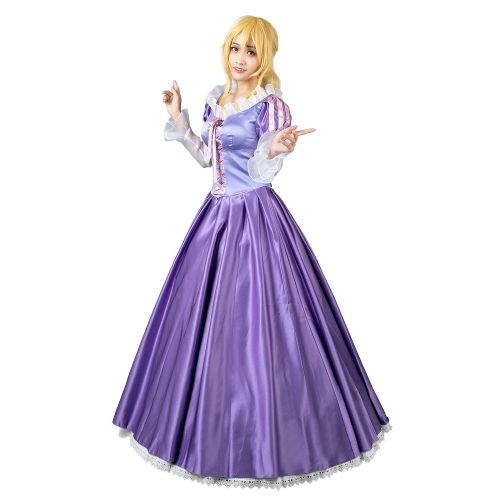  CosFantasy Princess Rapunzel Cosplay Costume Ball Gown Purple Dress mp003880