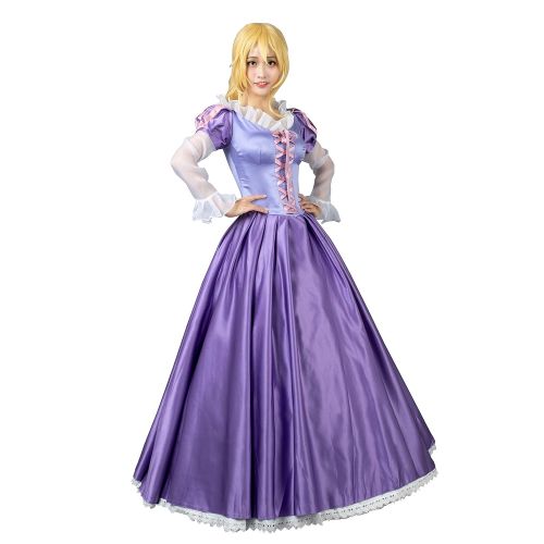  CosFantasy Princess Rapunzel Cosplay Costume Ball Gown Purple Dress mp003880